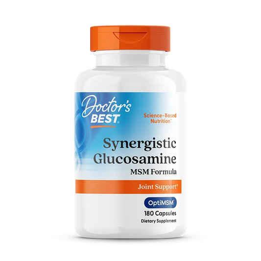 Doctor's Best Synergistic Glucosamine MSM Formula with OptiMSM, 180 Capsules
