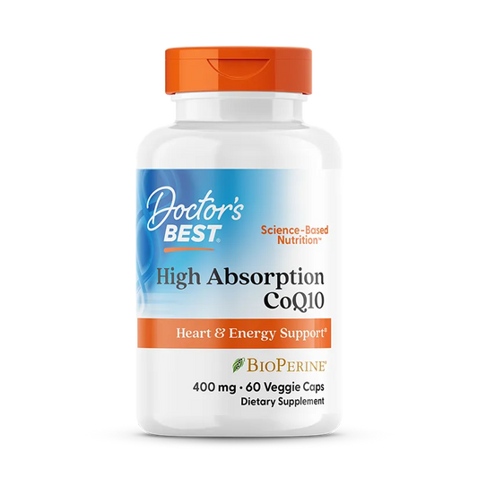Doctor's Best High Absorption CoQ10 with BioPerine, 400 mg, 60 Veggie Caps