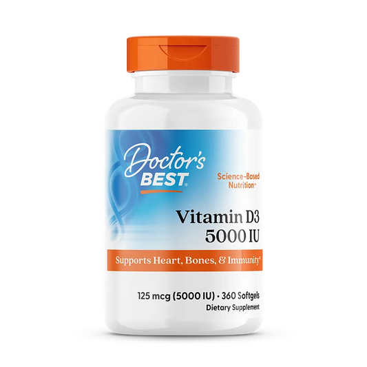 Doctor's Best Vitamin D3, 125 mcg (5,000 IU), 360 Softgels