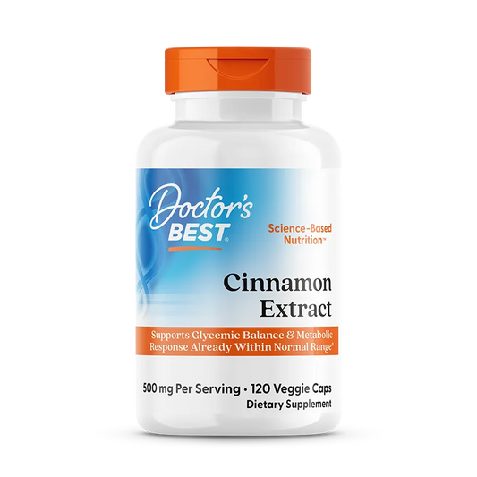 Doctor's Best Cinnamon Extract with CinSulin, 500 mg Per Serving, 120 Veggie Caps