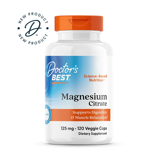 Doctor's Best Magnesium Citrate, 125 mg, 120 Veggie Caps