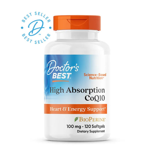 Doctor's Best High Absorption CoQ10 with BioPerine, 100 mg, 120 Softgels