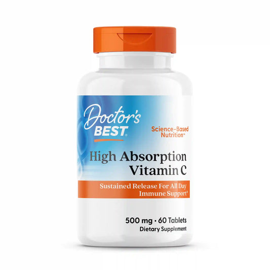 Doctor's Best High Absorption Vitamin C with PureWay-C, 500 mg, 60 Tablets